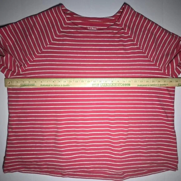 L.L. Bean Womens Red and Gray Striped Long Sleeve Pullover Size 3X Regular - Picture 8 of 11